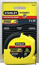 Tape Measure, Power LockStanely Tool Works